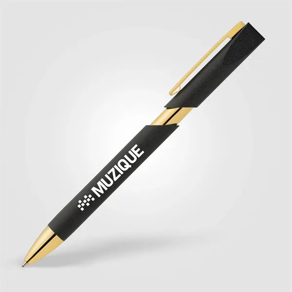 Aurelia Recycled Plastic Gold Trim Pen - Pad Print
