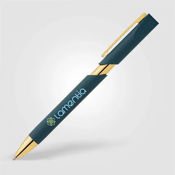 Aurelia Recycled Plastic Gold Trim Pen - Full-Color Inkjet