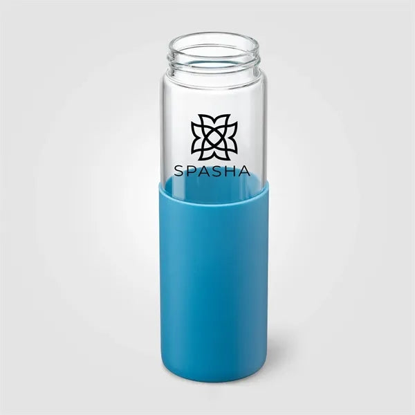Leeds Glass Silicone Sleeve Straw Bottle - 20 oz.