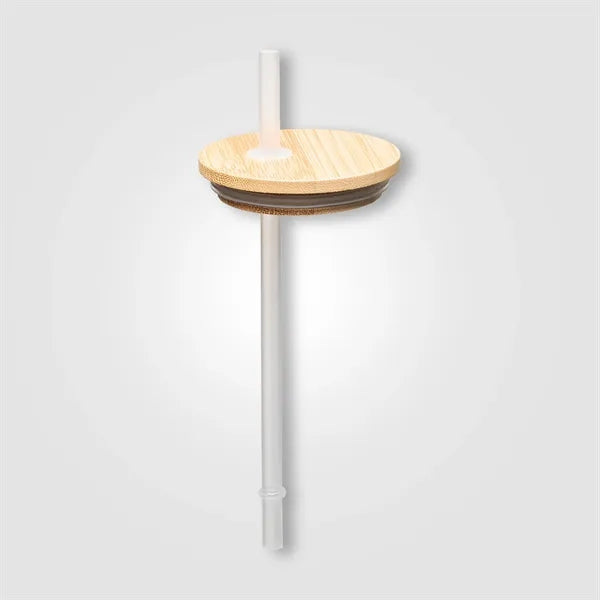 Cadiz Glass Bamboo Lid Tumbler - 17 oz. - Laser