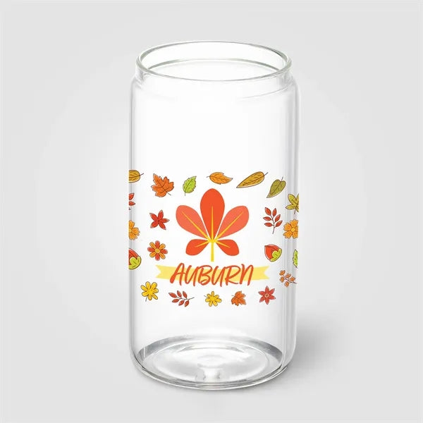 Cadiz Glass Bamboo Lid Tumbler - 17 oz. - Full-Color Inkjet