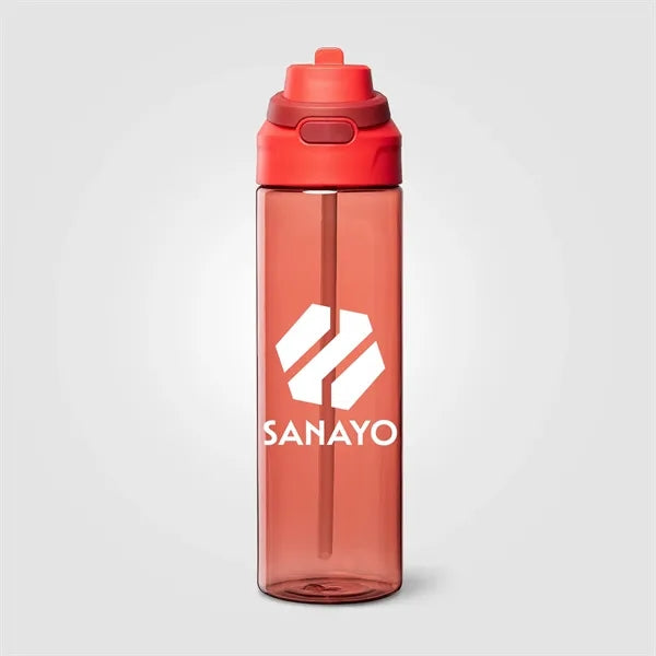 Lynk rPET Flip-Straw Single Wall Bottle - 28 oz.