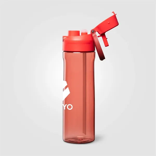 Lynk rPET Flip-Straw Single Wall Bottle - 28 oz.