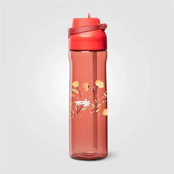Lynk rPET Flip-Straw Single Wall Bottle - 28 oz. - ColorJet