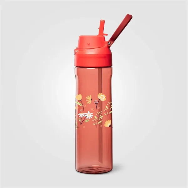 Lynk rPET Flip-Straw Single Wall Bottle - 28 oz. - ColorJet