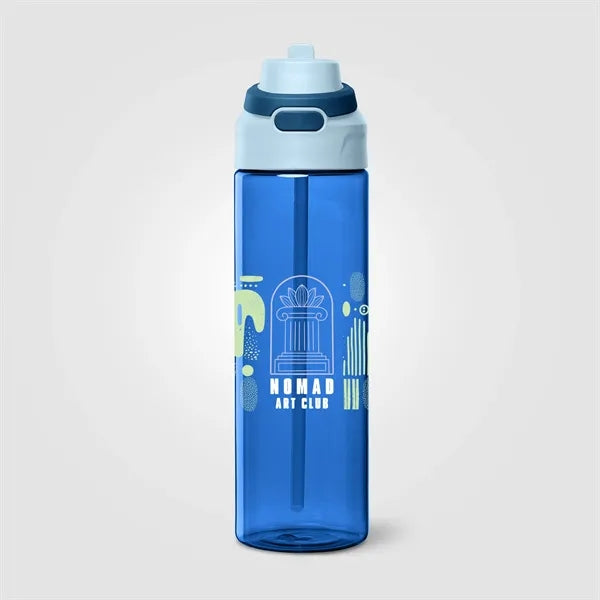 Lynk rPET Flip-Straw Single Wall Bottle - 28 oz. - ColorJet