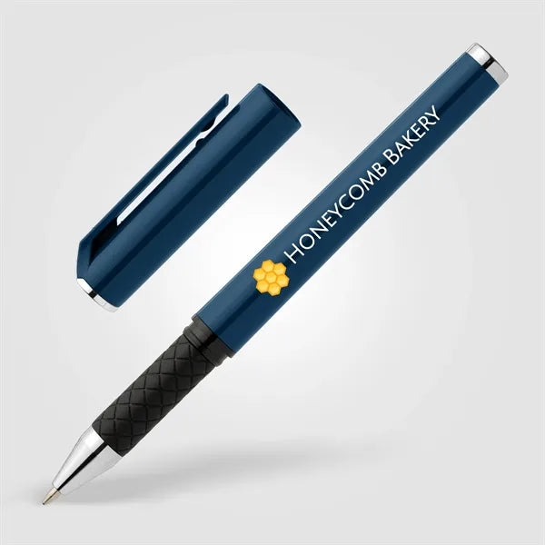 Islander Recycled Plastic Monochrome Gel Grip Pen - ColorJet