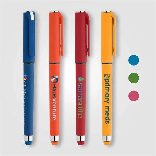 Islander Recycled Plastic Brights Gel Grip Pen - ColorJet