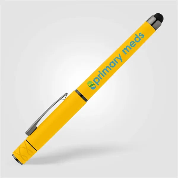 Tavi Recycled Plastic Fidget Spinner Stylus Gel Pen-ColorJet