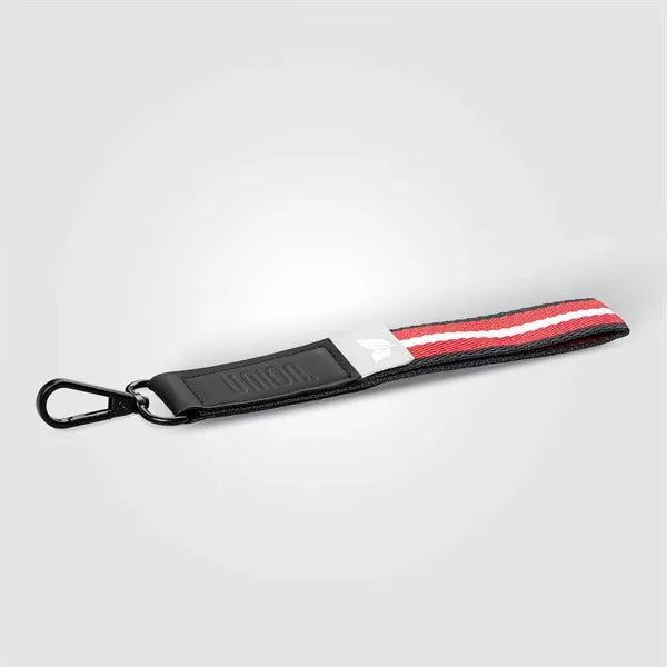 Newport rPET Chevron Snap Keychain 7.5x1in -Deboss