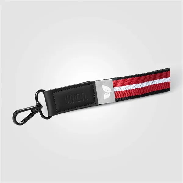 Newport rPET Chevron Snap Keychain 7.5x1in -Deboss
