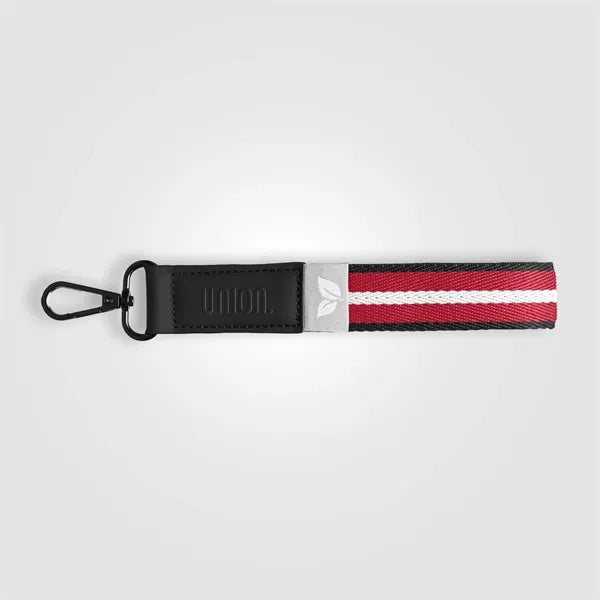 Newport rPET Chevron Snap Keychain 7.5x1in -Deboss