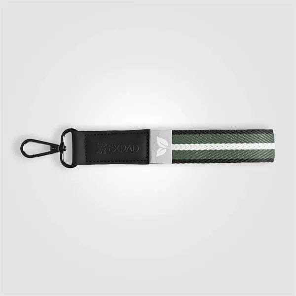 Newport rPET Chevron Snap Keychain 7.5x1in -Deboss