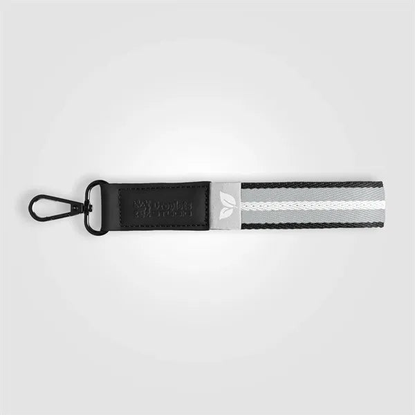 Newport rPET Chevron Snap Keychain 7.5x1in -Deboss