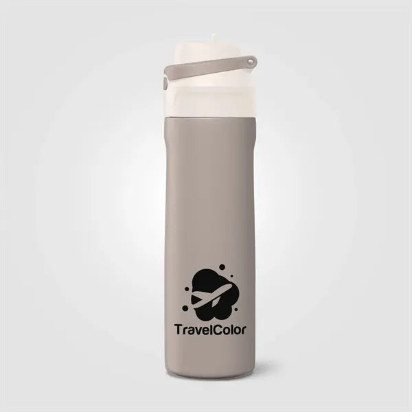 Lynk Stainless Steel Flip-Straw Bottle - 23 oz. - Silkscreen