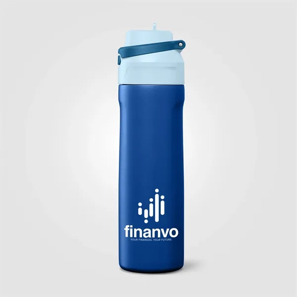 Lynk Stainless Steel Flip-Straw Bottle - 23 oz. - Silkscreen