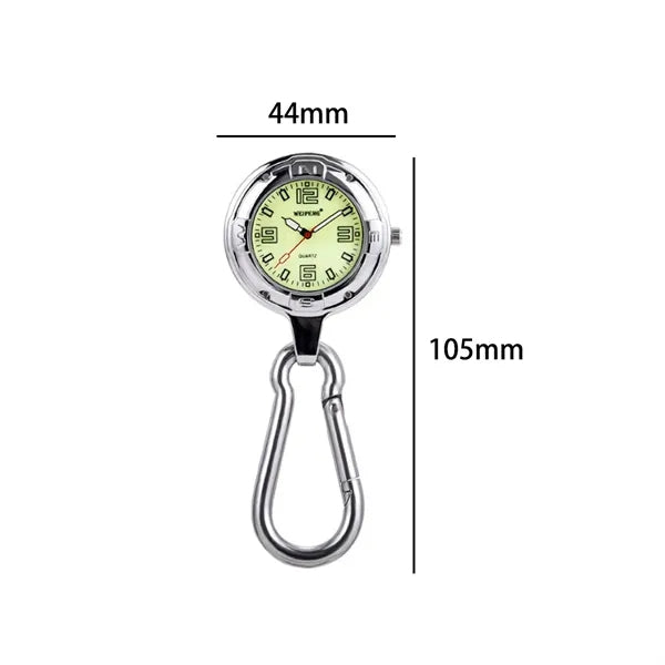 Luminous Outdoor Carabiner Clip Watch Keychain with Compass