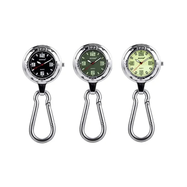Luminous Outdoor Carabiner Clip Watch Keychain with Compass