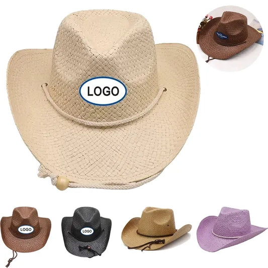 Straw Round Up Cowboy Hat