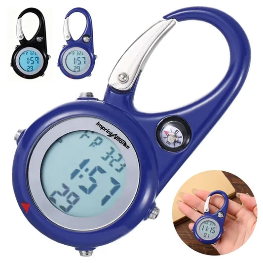 Digital Outdoor Carabiner Clip Watch with Compass