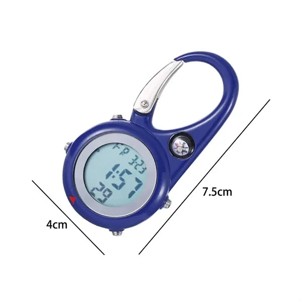 Digital Outdoor Carabiner Clip Watch with Compass