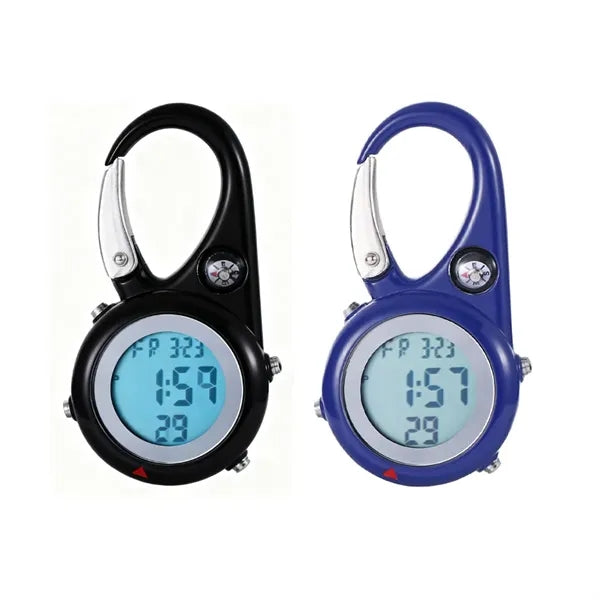Digital Outdoor Carabiner Clip Watch with Compass