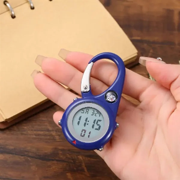 Digital Outdoor Carabiner Clip Watch with Compass