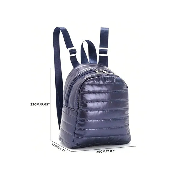 Quilted Puffer Backpack Down Style Daypack