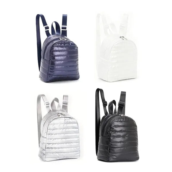 Quilted Puffer Backpack Down Style Daypack