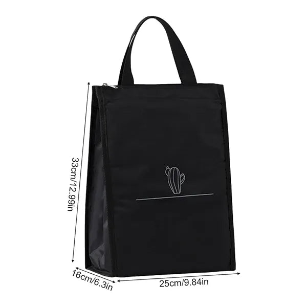 Minimalist Waterproof Oxford Cloth Insulated Lunch Tote Bag