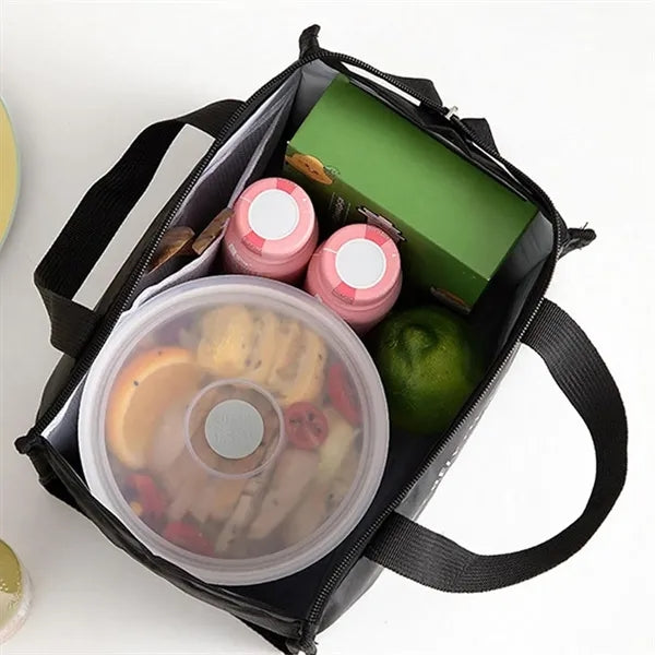 Minimalist Waterproof Oxford Cloth Insulated Lunch Tote Bag