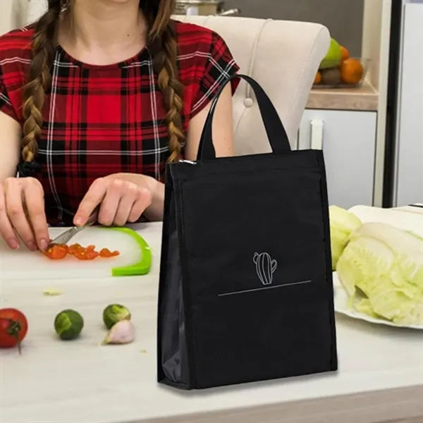 Minimalist Waterproof Oxford Cloth Insulated Lunch Tote Bag