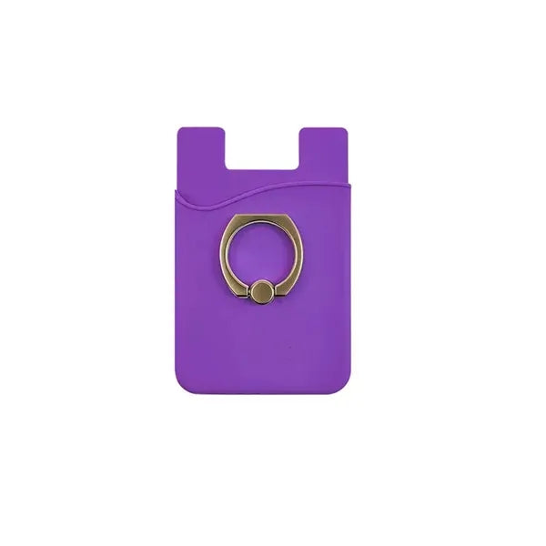 Card Holder with Ring Grip for Back of Phone