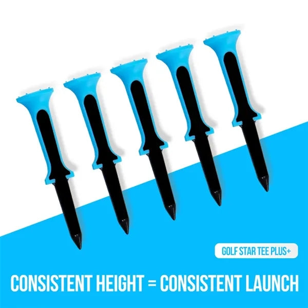 Golf Tee System Blue Black Pro Tees Combo 5Pack