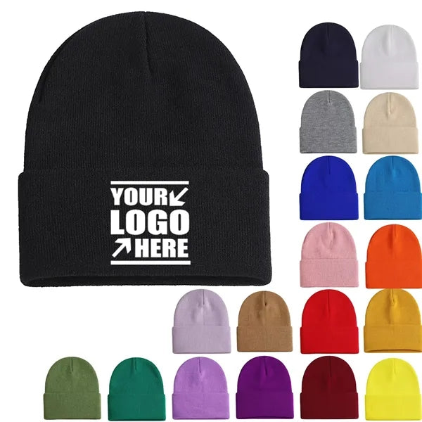 Cuffed Thick Knitted Unisex Winter Beanies