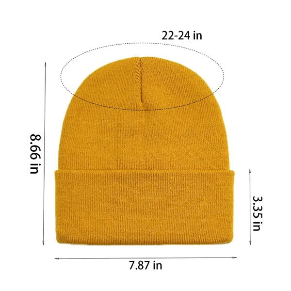 Cuffed Thick Knitted Unisex Winter Beanies