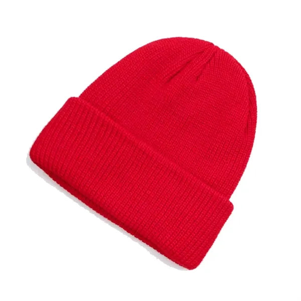 Classic Double Layer Knit Beanie Hat