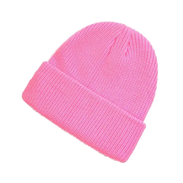 Classic Double Layer Knit Beanie Hat