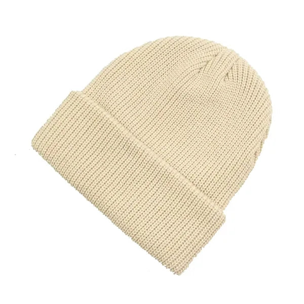 Classic Double Layer Knit Beanie Hat