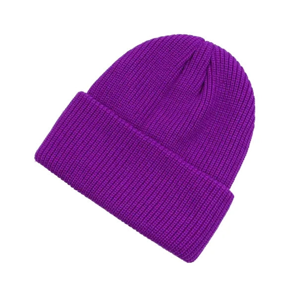 Classic Double Layer Knit Beanie Hat
