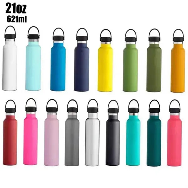 21 Oz Insulated Stainless Steel Flask Handle Water Bottle