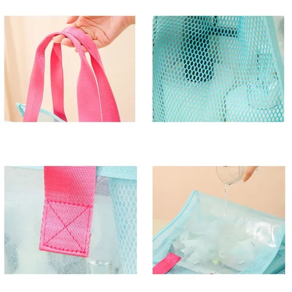 Clear PVC Waterproof Travel Cosmetic Toiletry Beach Tote Bag