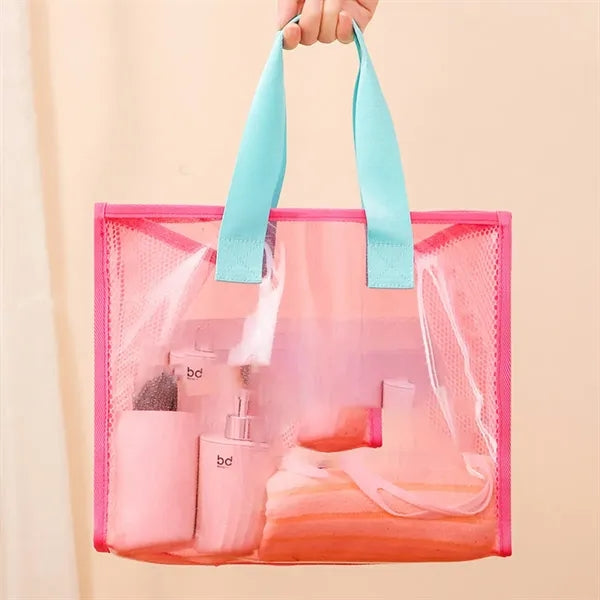Clear PVC Waterproof Travel Cosmetic Toiletry Beach Tote Bag
