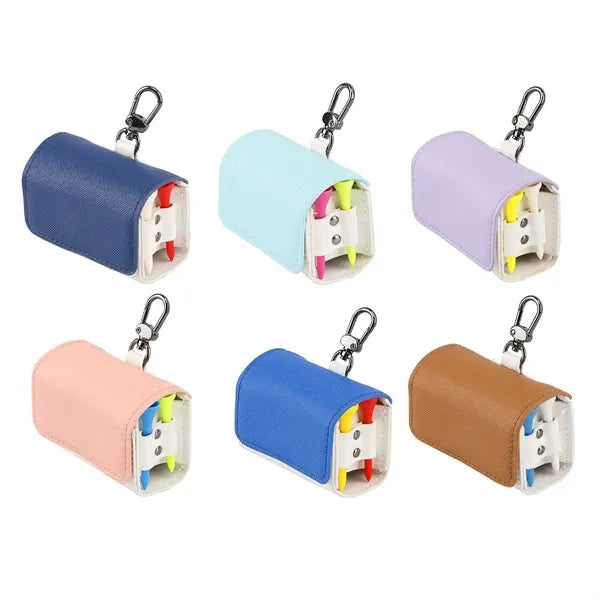 Durable PU Leather Golf Ball Pouch Clip-On Waist Bag Carrier