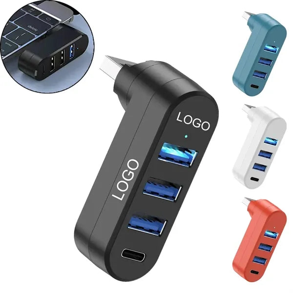 Rotatable 4 Port Usb Hubs