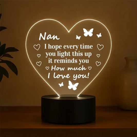 Acrylic Shapes w/LED Base Light w/ remote