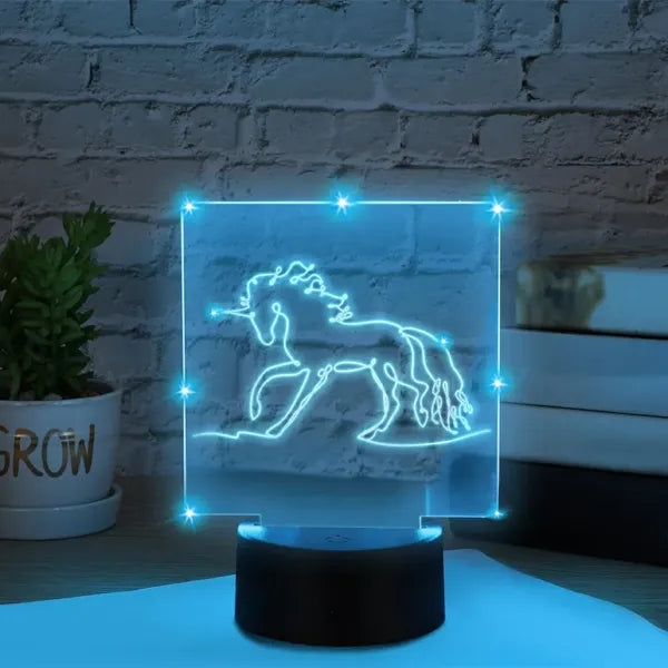 Acrylic Shapes w/LED Base Light w/ remote