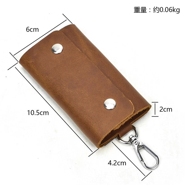Genuine Crazy Horse Leatehr Key Wallet Case Holder