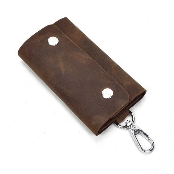 Genuine Crazy Horse Leatehr Key Wallet Case Holder