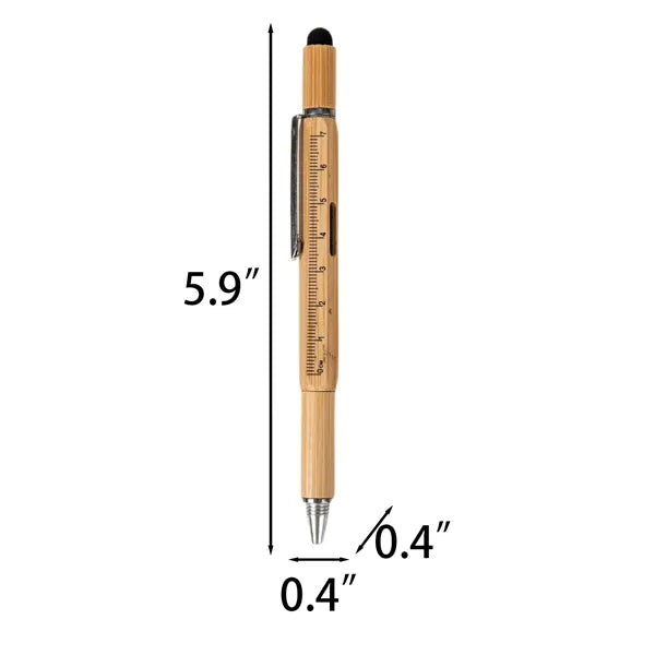 5-in-1 Bamboo Stylus Tool Pen